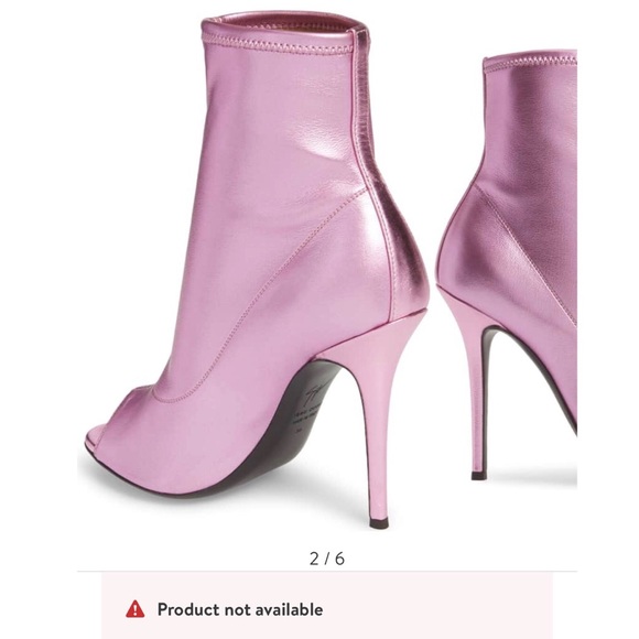 NWT 7.5 Giuseppe Zanotti Fuchsia Open Toe Boot - Picture 4 of 8